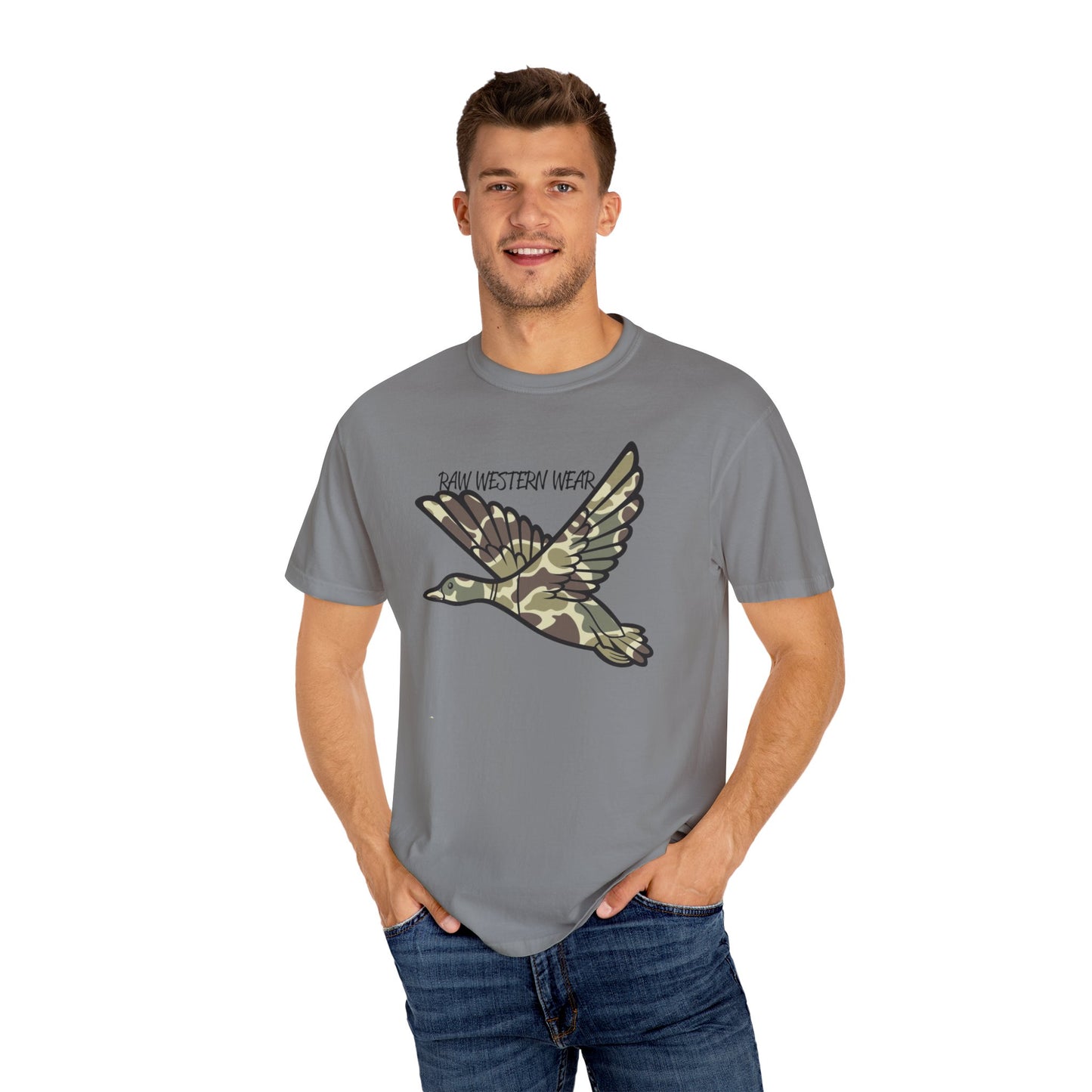 Raw Western Wear Old School Camo Mallard  - Classic Cotton Tee