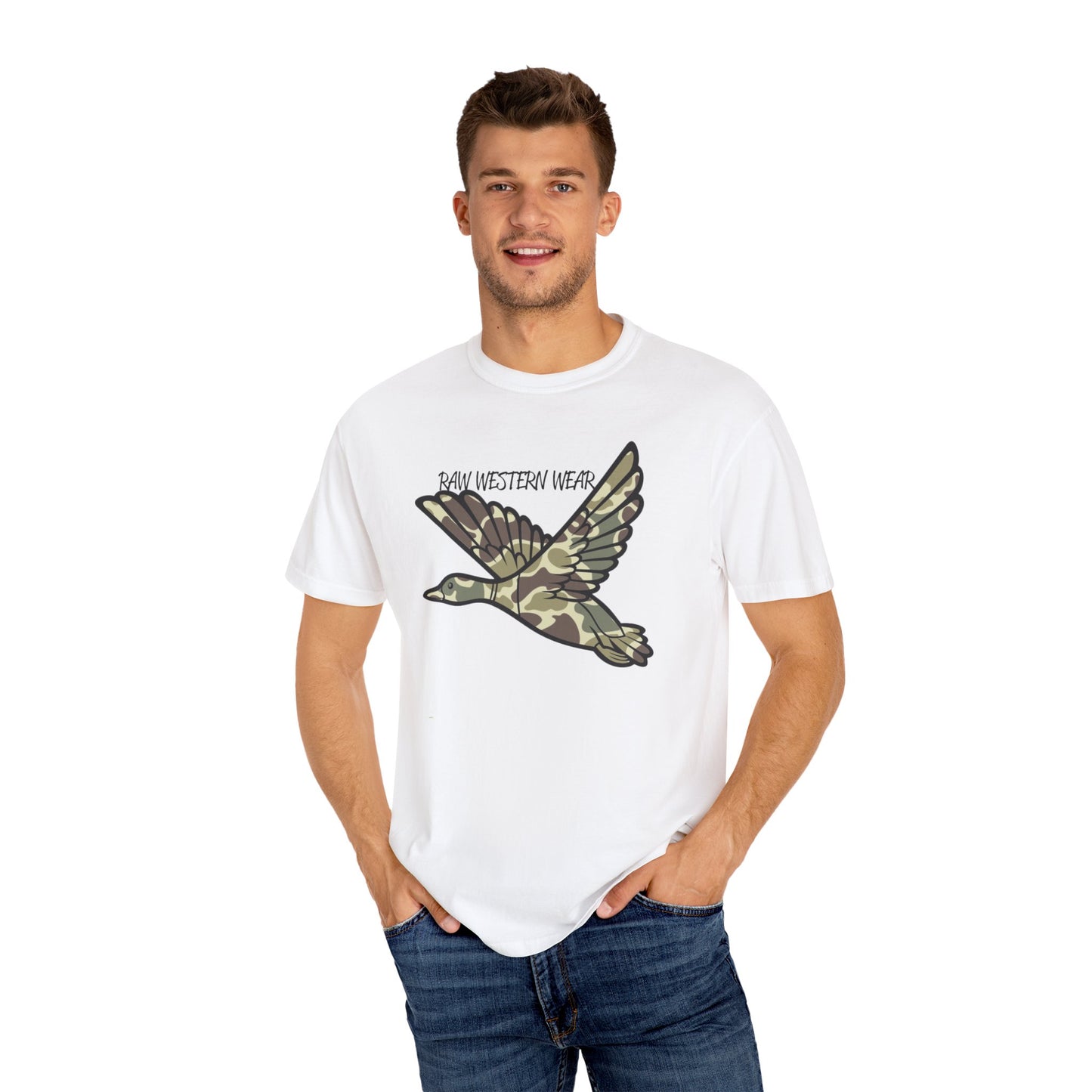 Raw Western Wear Old School Camo Mallard  - Classic Cotton Tee