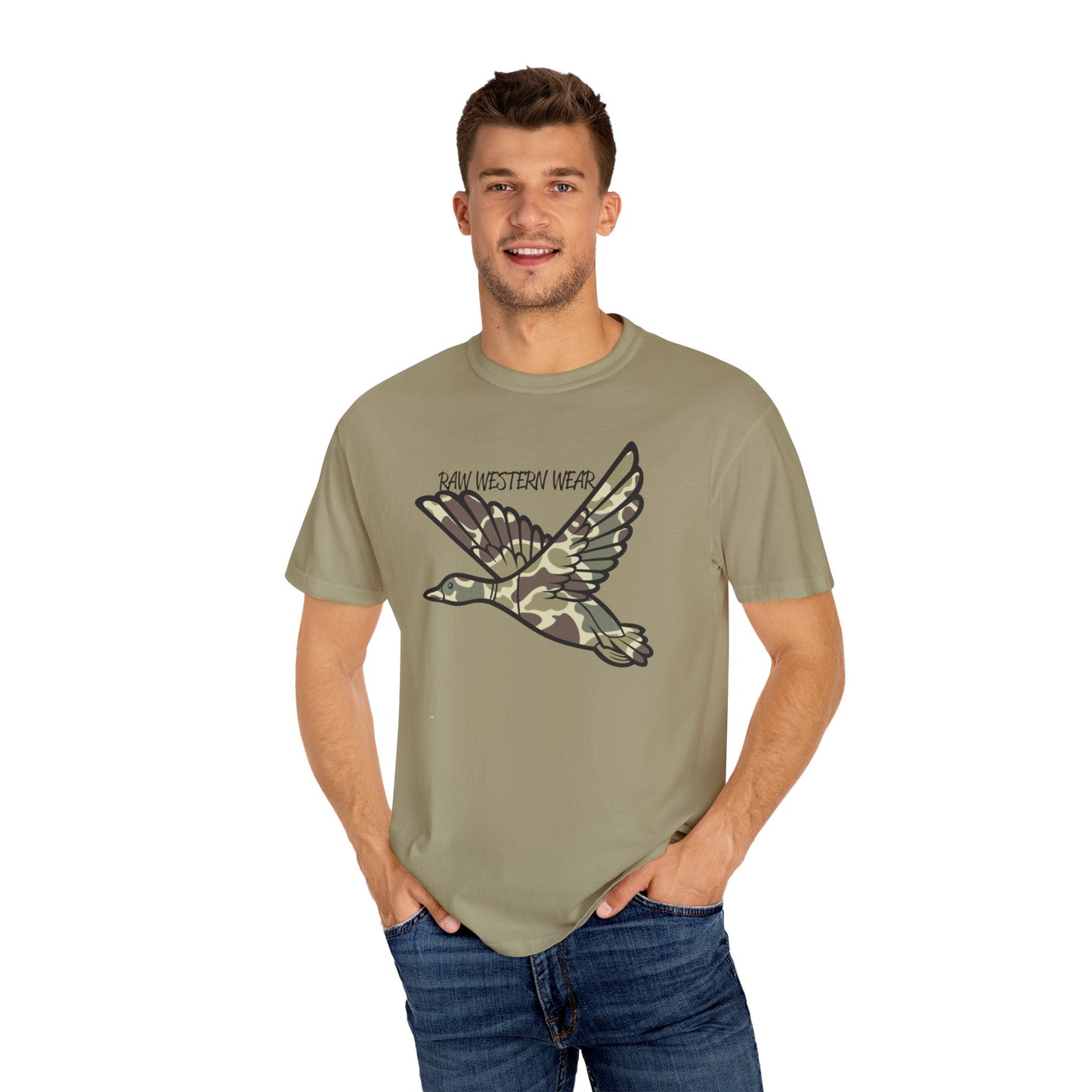 Raw Western Wear Old School Camo Mallard  - Classic Cotton Tee