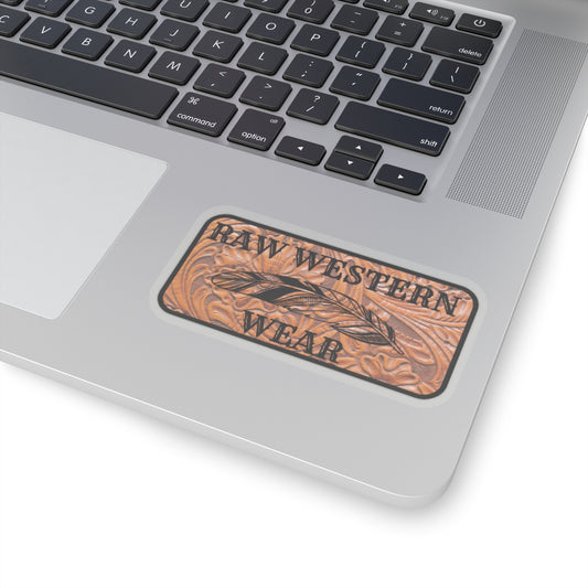Raw Western Wear Tooled Leather Sticker