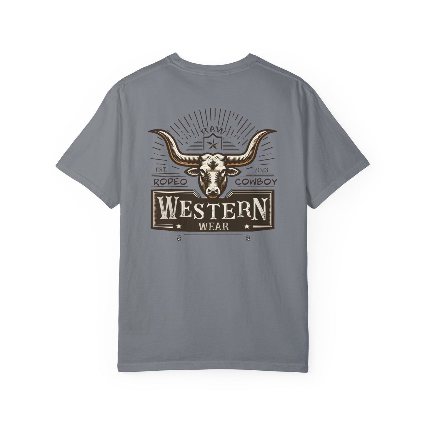 Raw Western Wear Long Horn - Classic Cotton Tee