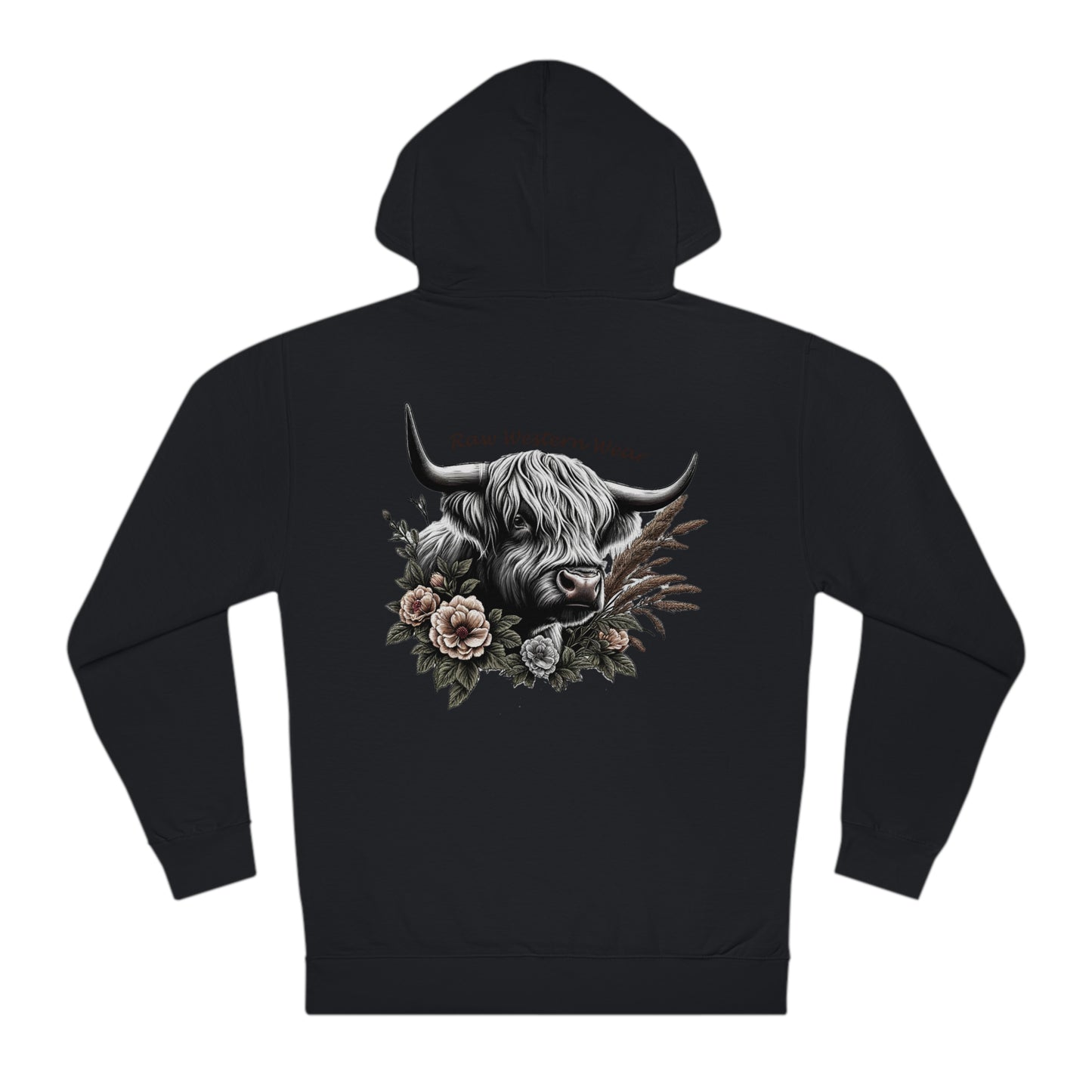 RWW Floral Highland Cow Hoodie