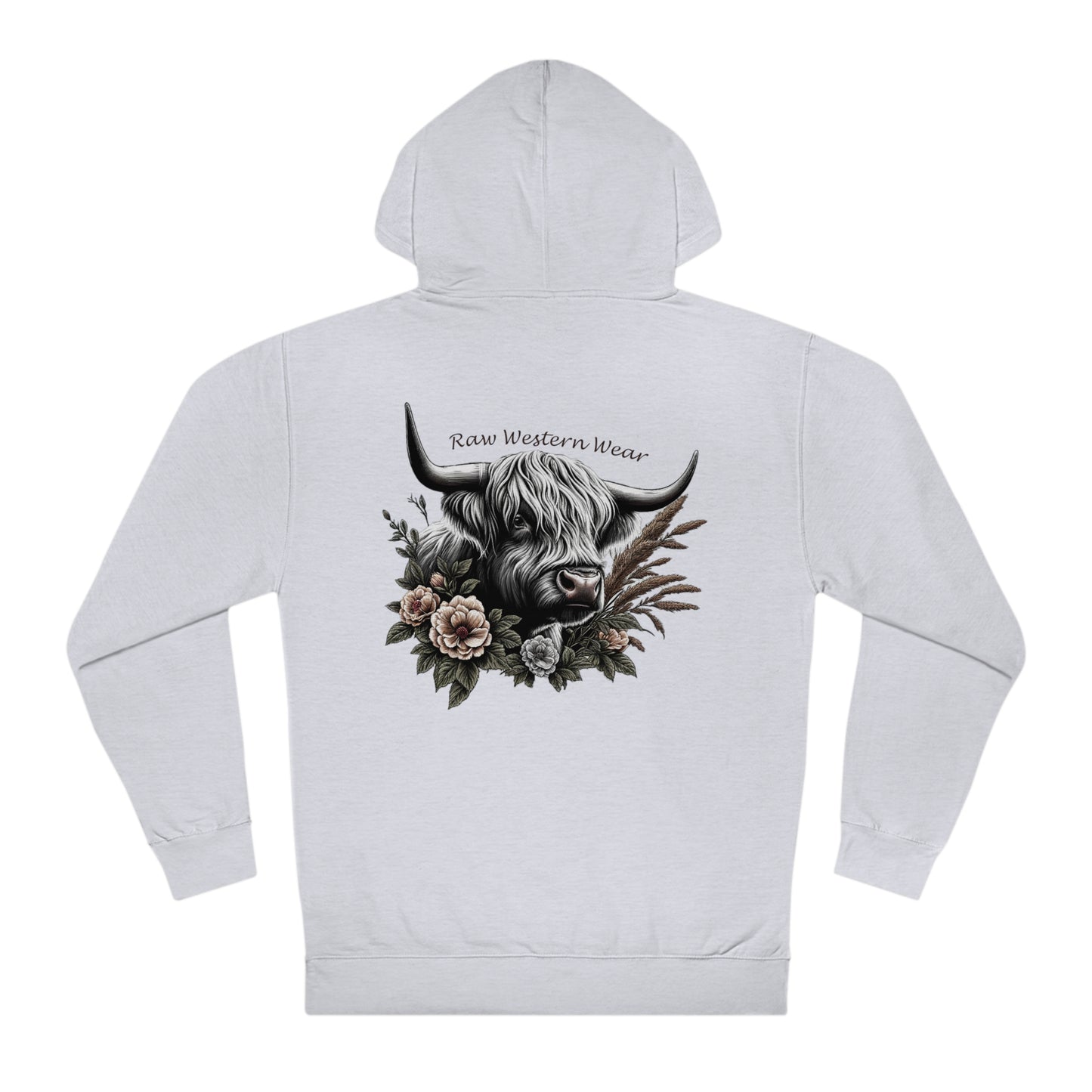 RWW Floral Highland Cow Hoodie