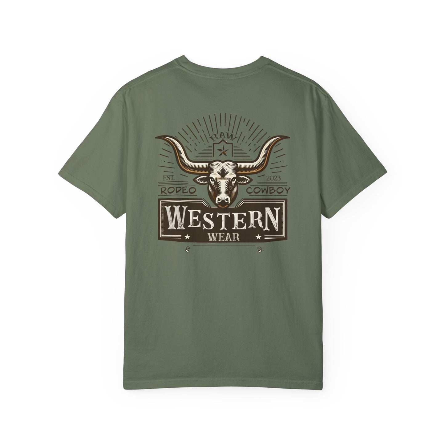 Raw Western Wear Long Horn - Classic Cotton Tee