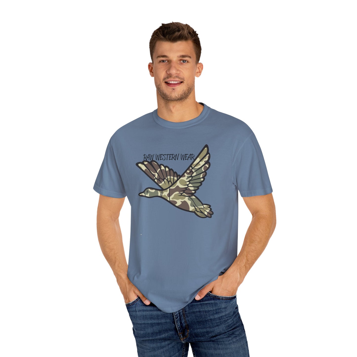 Raw Western Wear Old School Camo Mallard  - Classic Cotton Tee