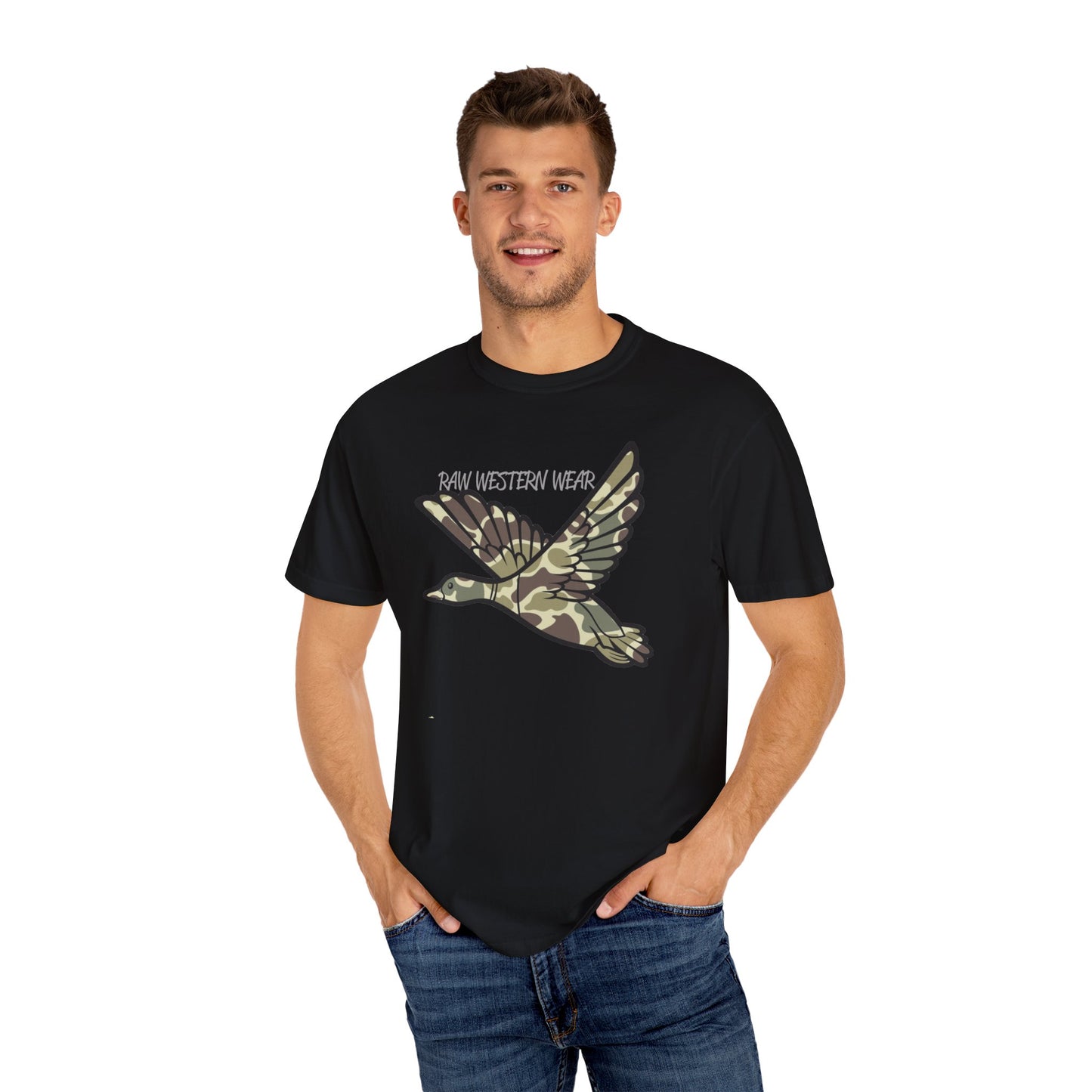 Raw Western Wear Old School Camo Mallard  - Classic Cotton Tee