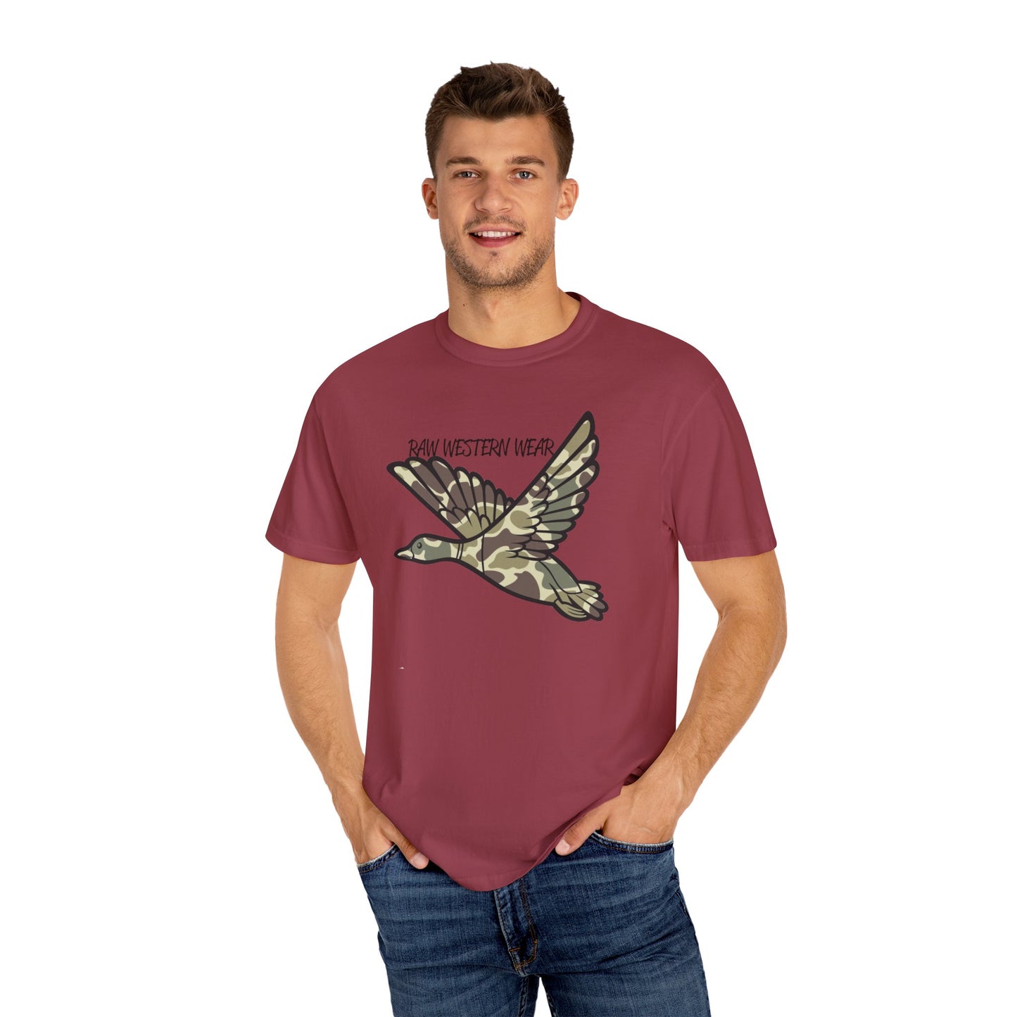 Raw Western Wear Old School Camo Mallard  - Classic Cotton Tee