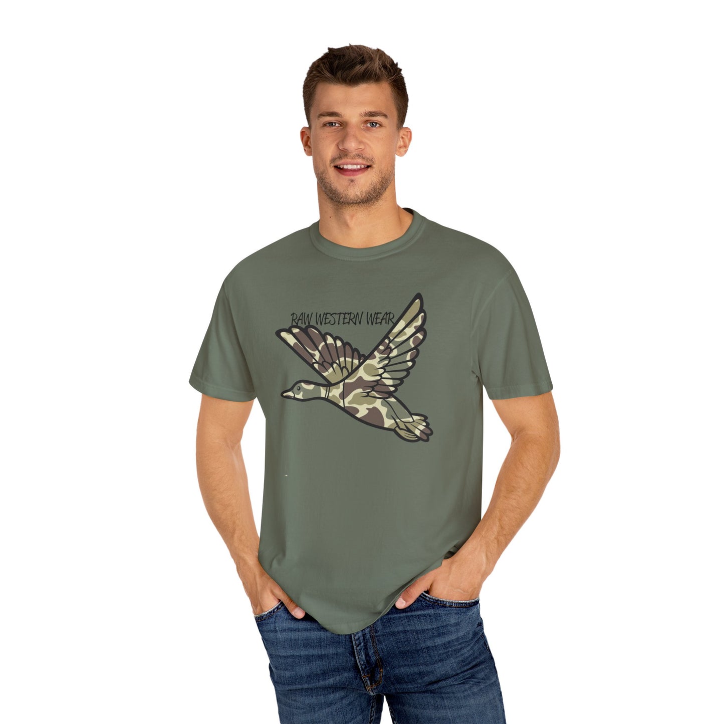 Raw Western Wear Old School Camo Mallard  - Classic Cotton Tee