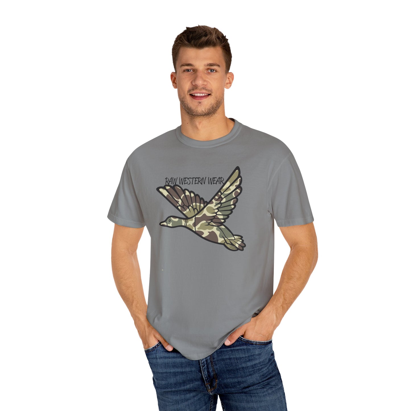 Raw Western Wear Old School Camo Mallard  - Classic Cotton Tee