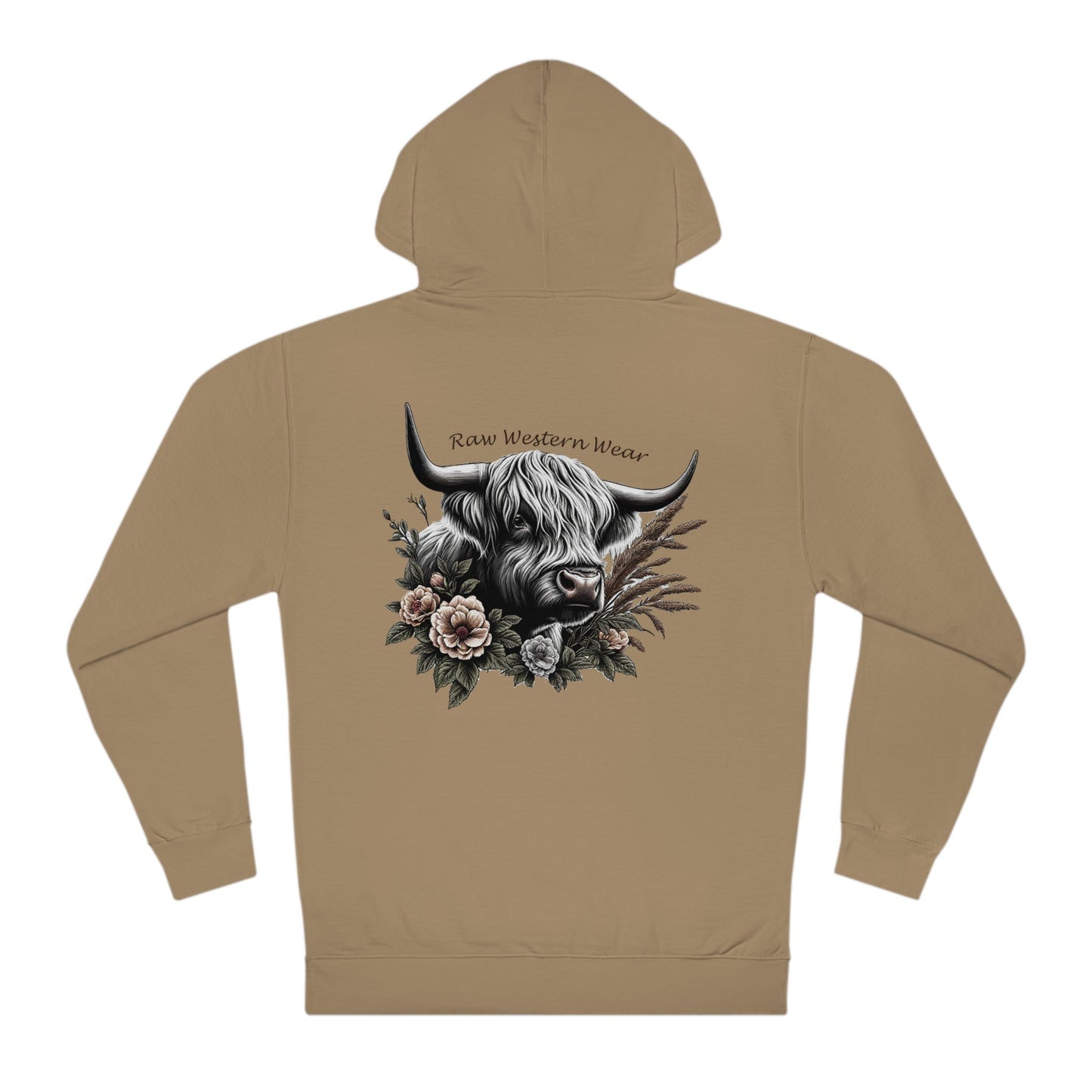 RWW Floral Highland Cow Hoodie