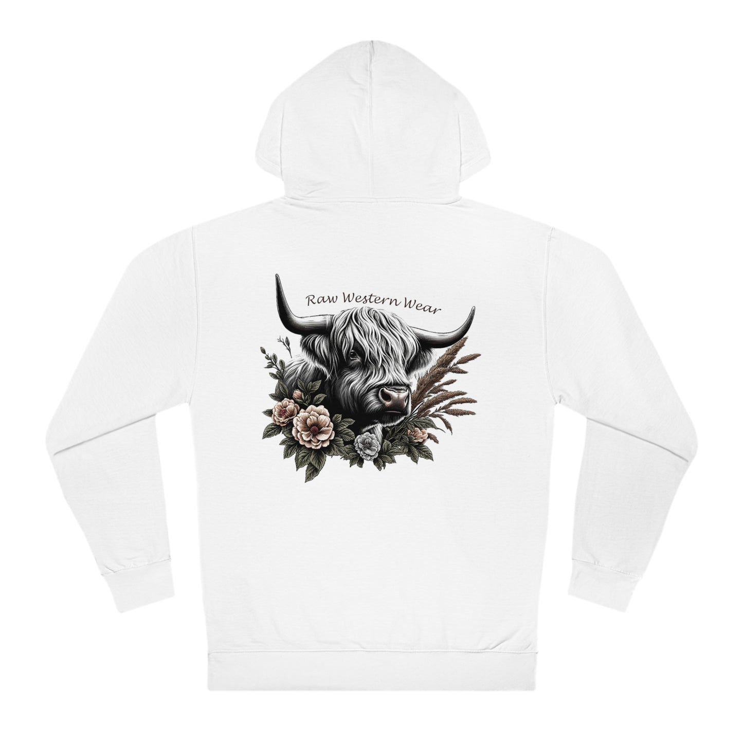 RWW Floral Highland Cow Hoodie