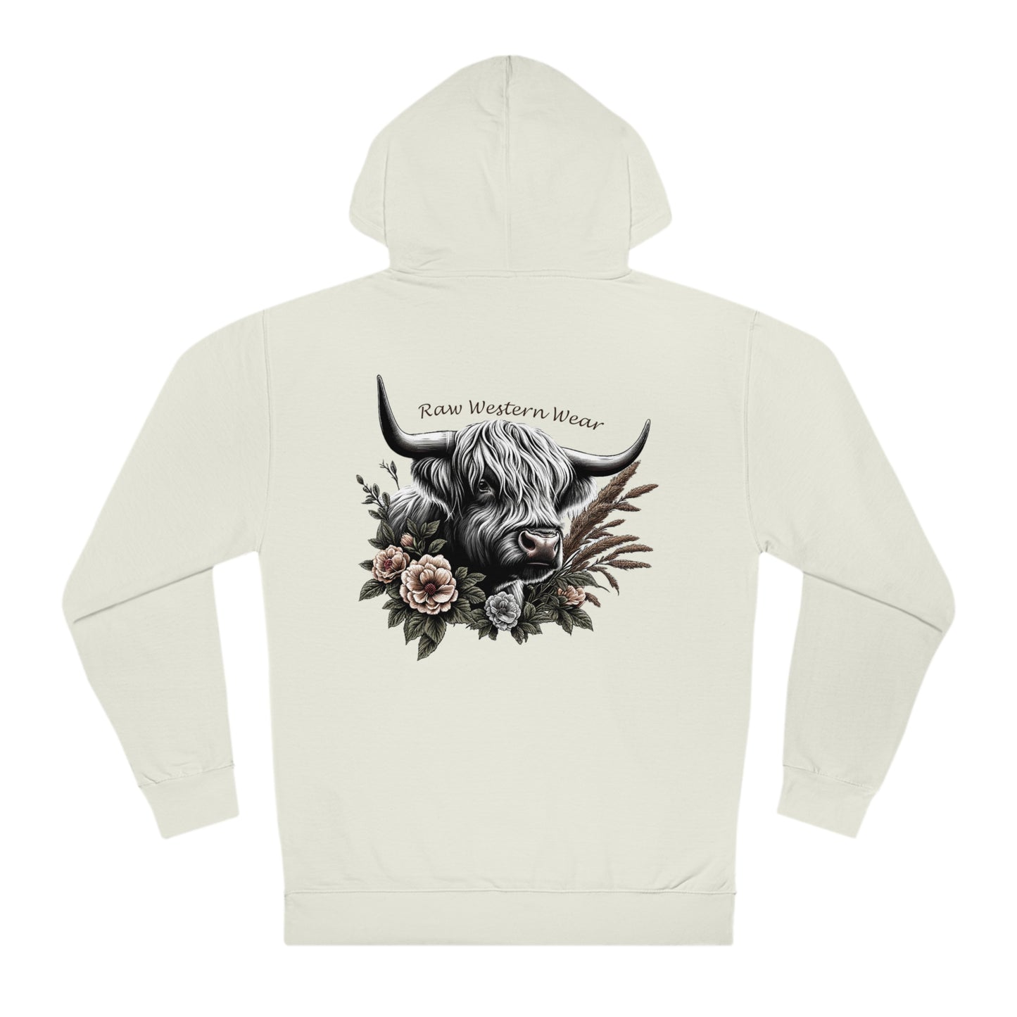 RWW Floral Highland Cow Hoodie