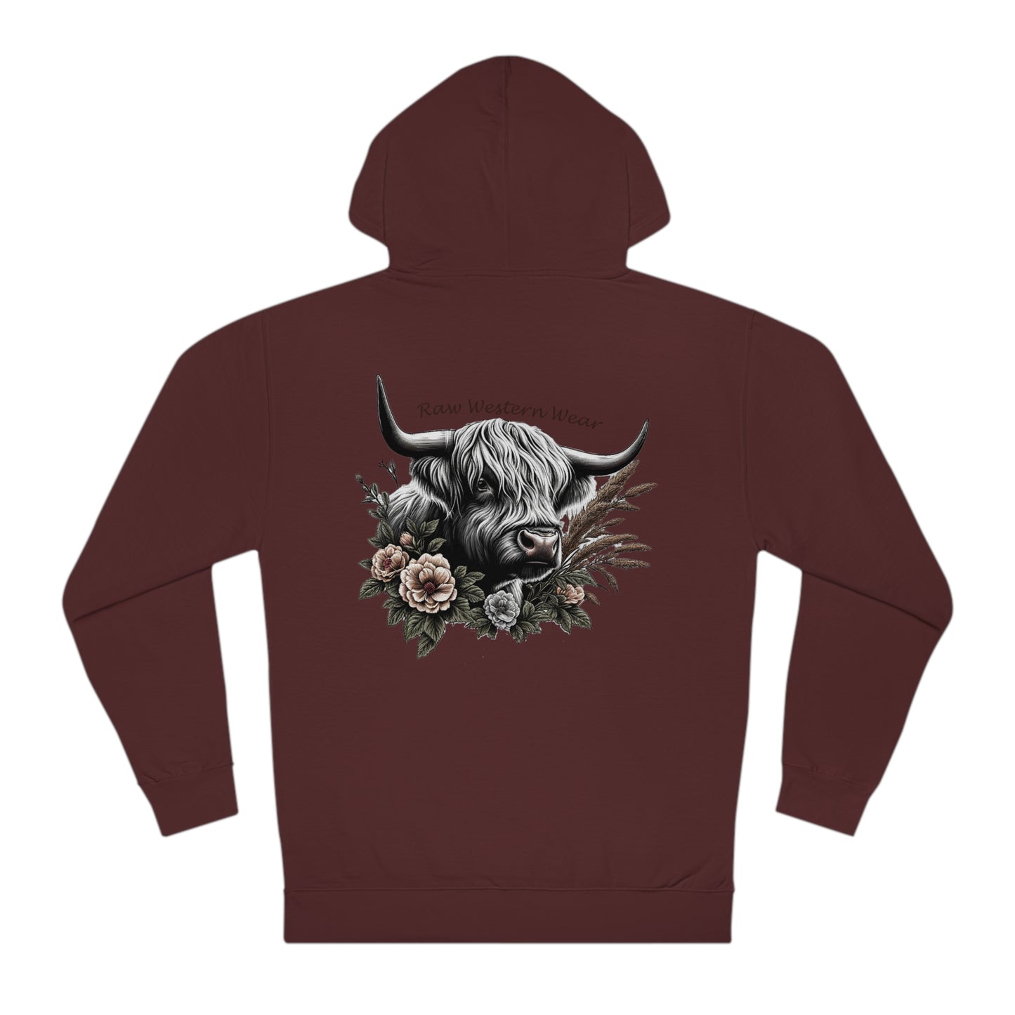 RWW Floral Highland Cow Hoodie